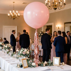 Elegant Rose Gold Latex Balloon with Tassel - 24 Inch