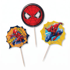 Spider-Man Cupcake and Cake Picks, 24-Pack