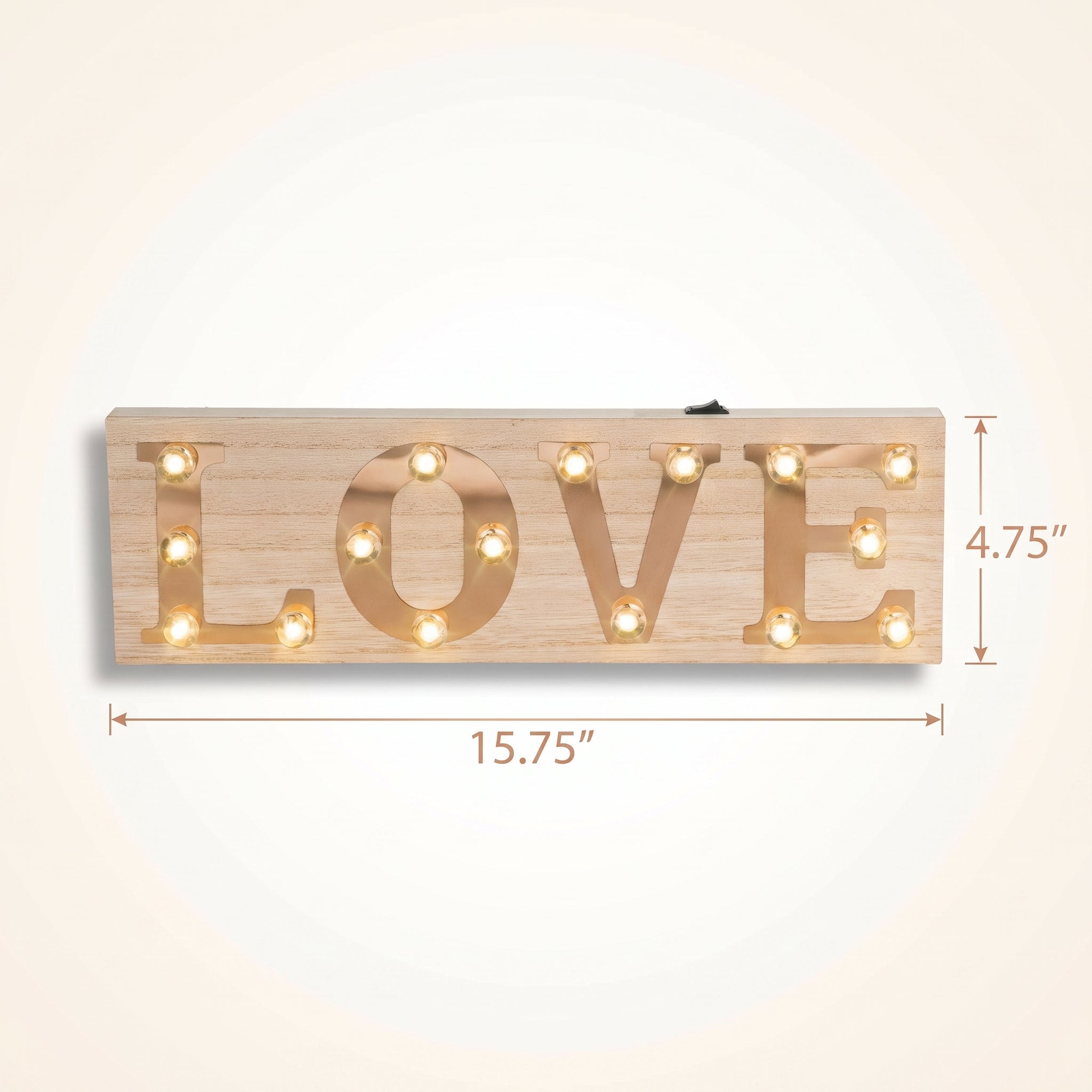 Illuminated LOVE Light-Up Plaque