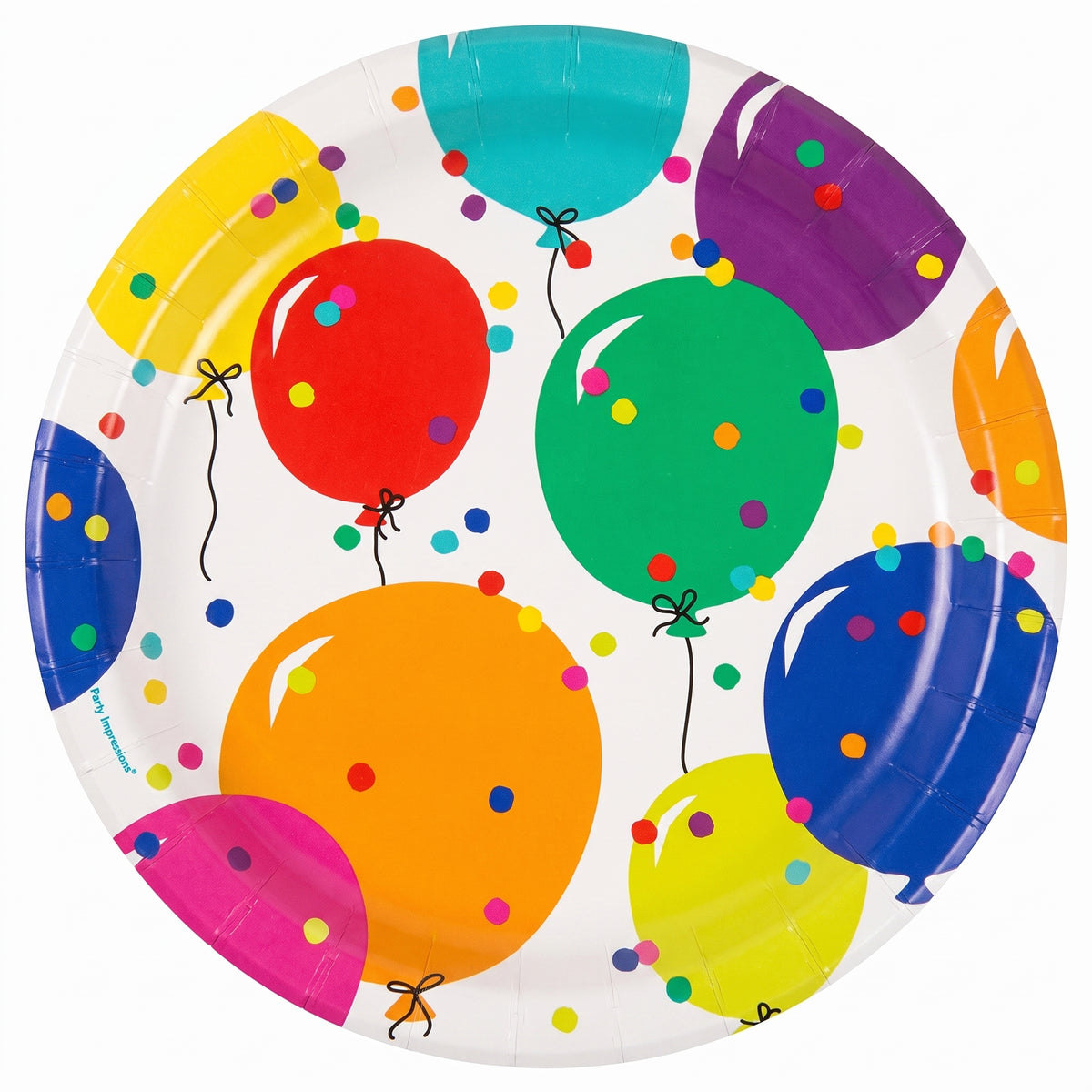 Colorful Balloon Party Paper Plates - 6.75"