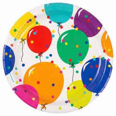 Colorful Balloon Party Paper Plates - 6.75"