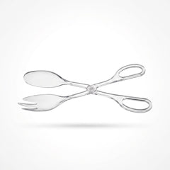 Clear Scissor Tongs - 12" Plastic Serveware