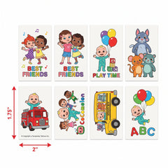 CoComelon "Play Time" Temporary Tattoos - 8 Pack