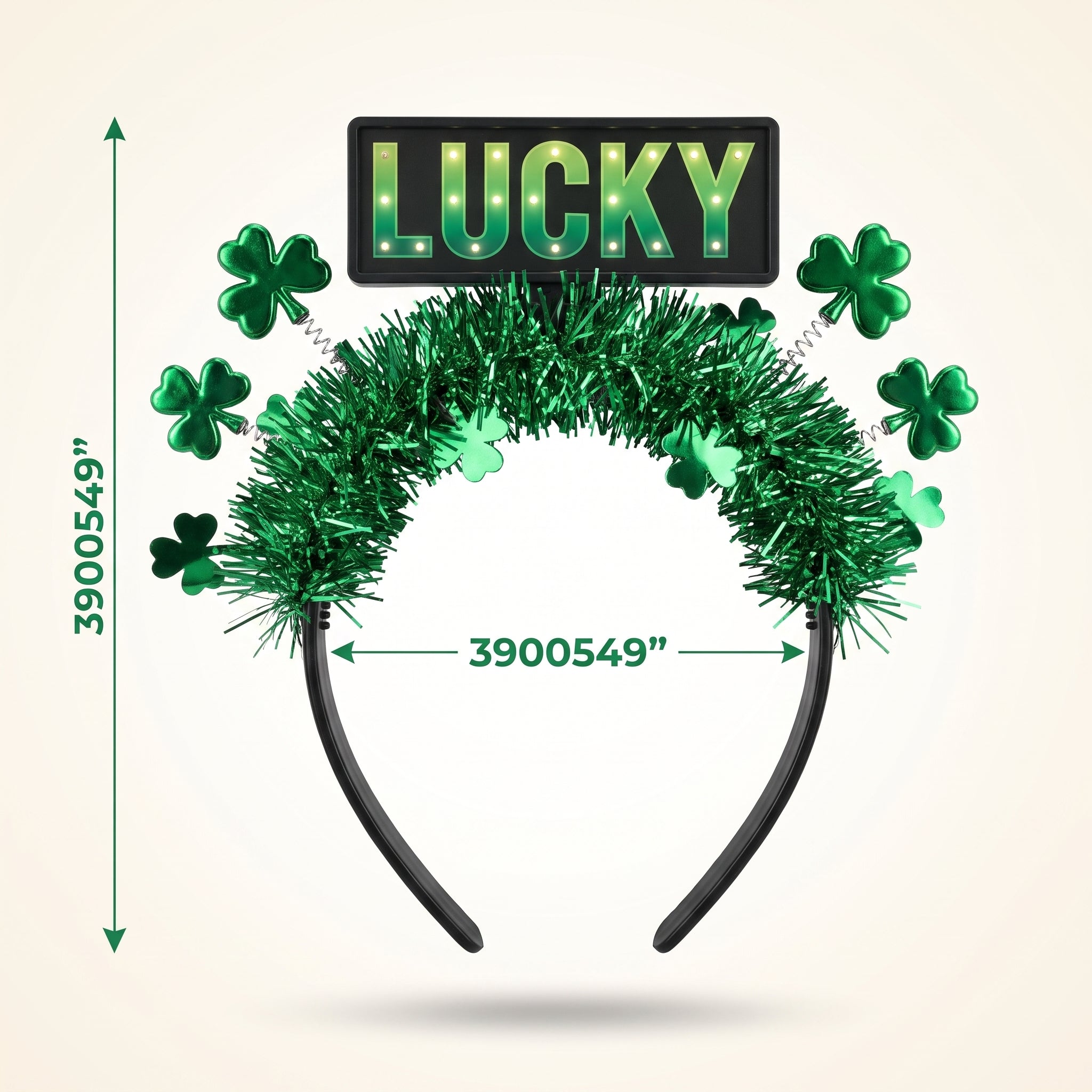 Lucky Light-Up Shamrock Headband for St. Patrick's Day
