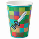 Pixel Party 9 oz Paper Cups - Perfect for Kids' Birthdays