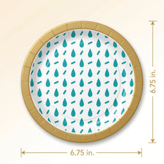 Artisan Crafted 6.75" Round Printed Paper Plate