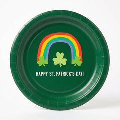 St. Patrick's Day Shamrock Paper Plates - 8.5" Round