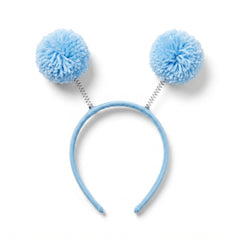 Light Blue Pom Pom Headbopper Headband