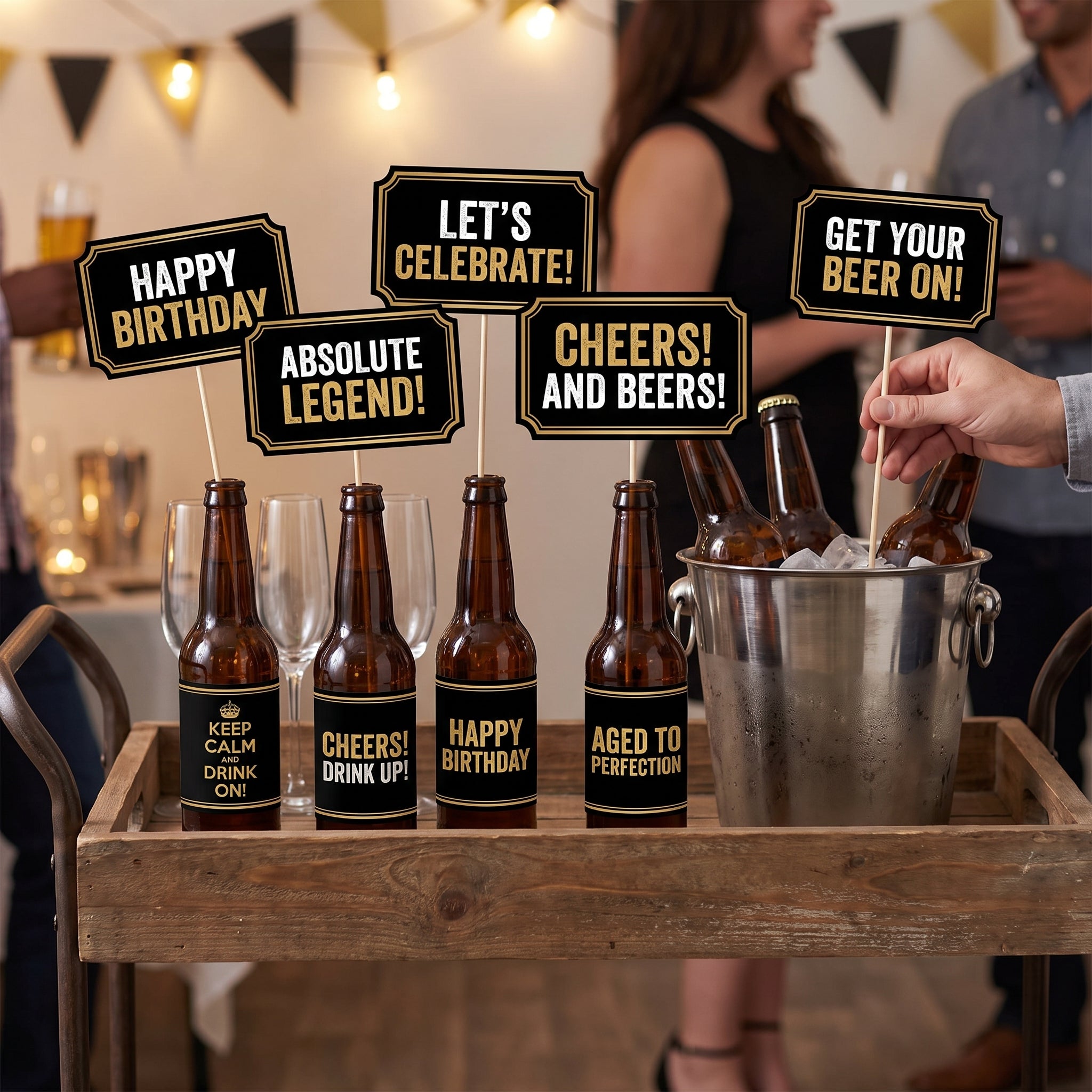"Better with Age" Beer-Themed Birthday Table Decorating Kit