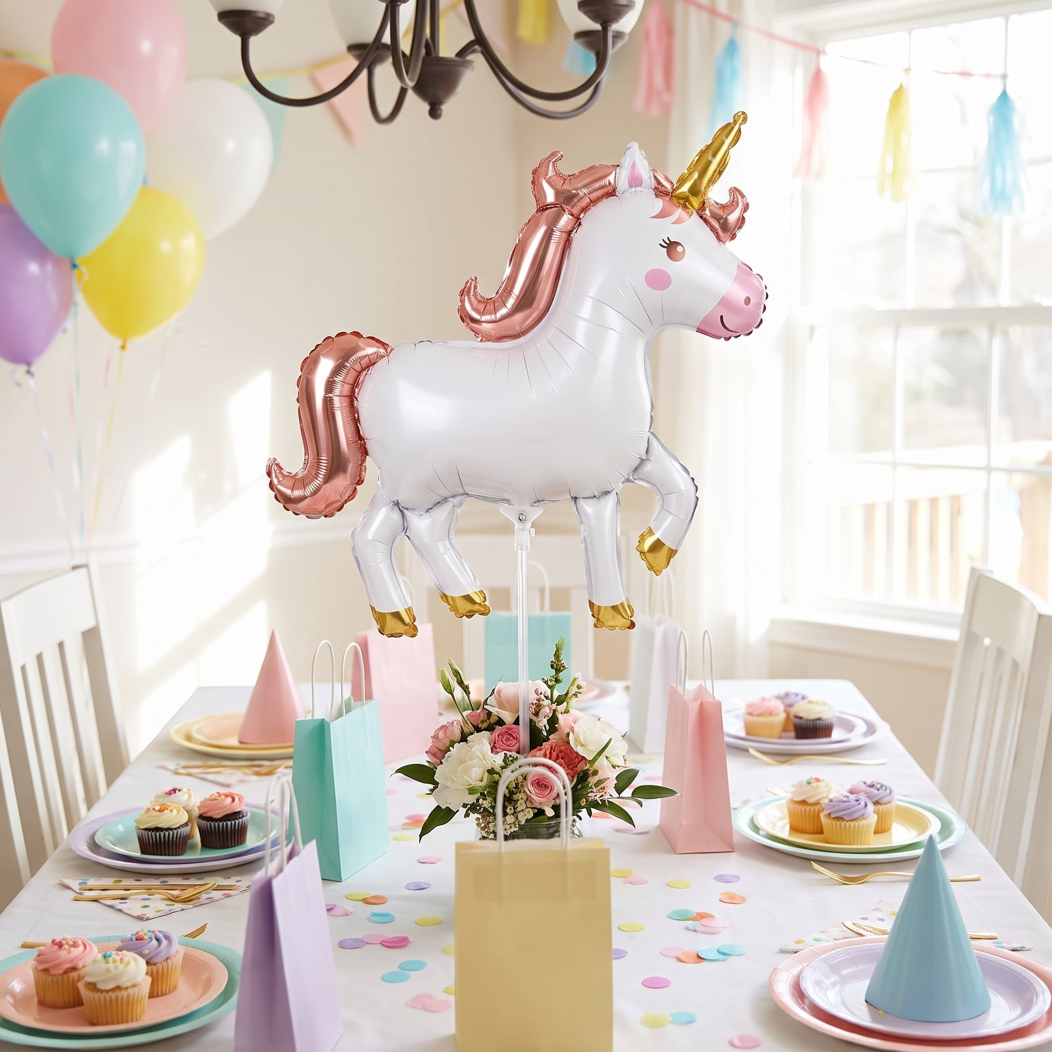 Enchanting Air-Filled Unicorn Foil Balloon - 8-Inch