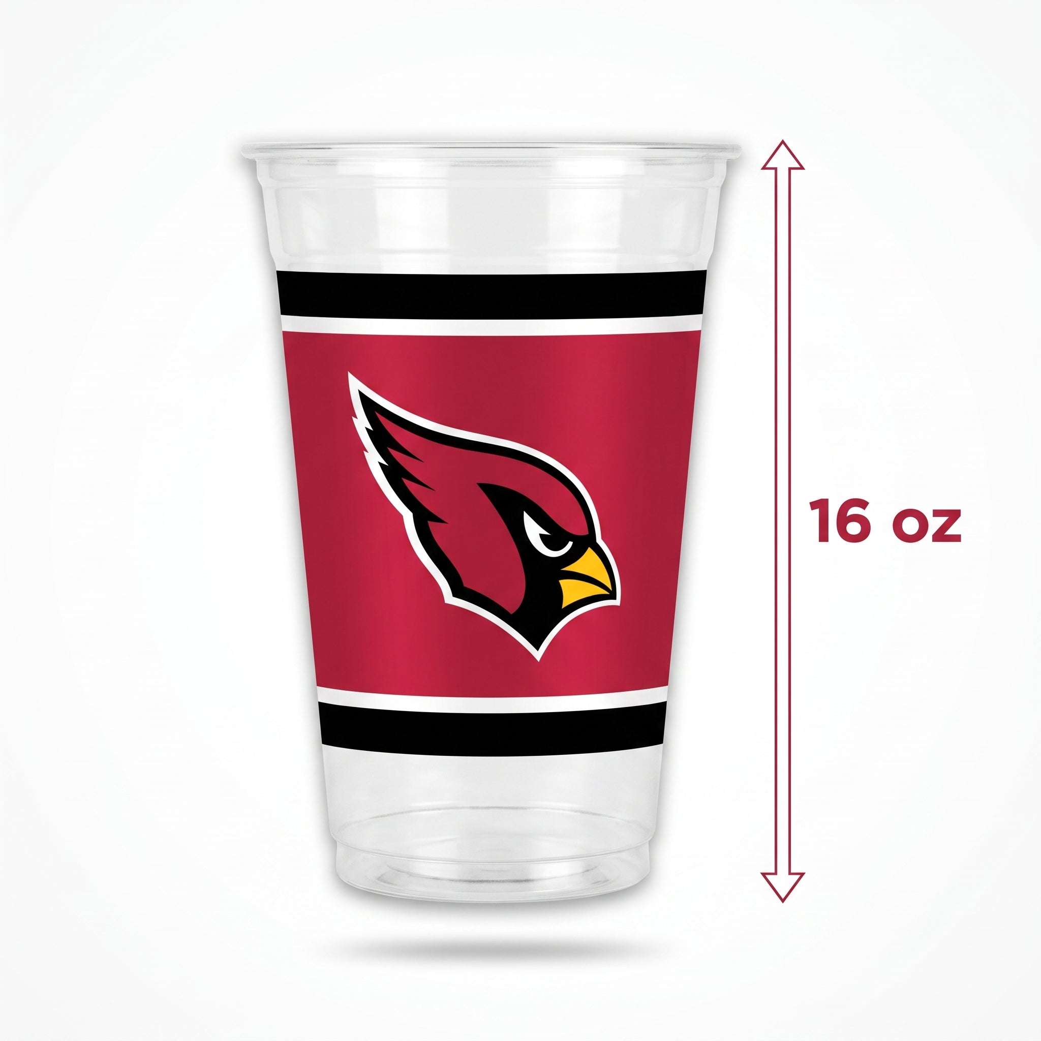 Arizona Cardinals 16oz Plastic Cups - 25ct