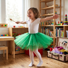 Festive Green Child's Tutu - Shimmering Costume Accessory