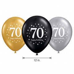 Sparkling Celebration 70th Birthday Latex Balloons