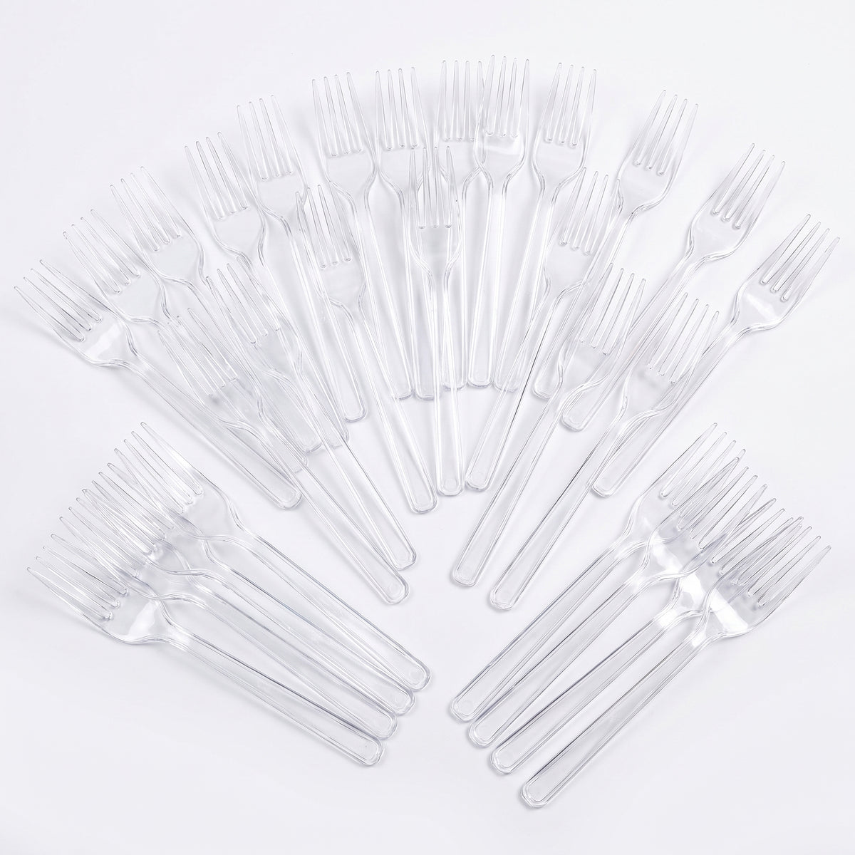 Elegant Clear Mini Appetizer Forks - 4 In. | 40 Count