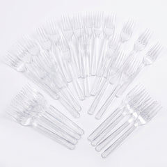 Elegant Clear Mini Appetizer Forks - 4 In. | 40 Count