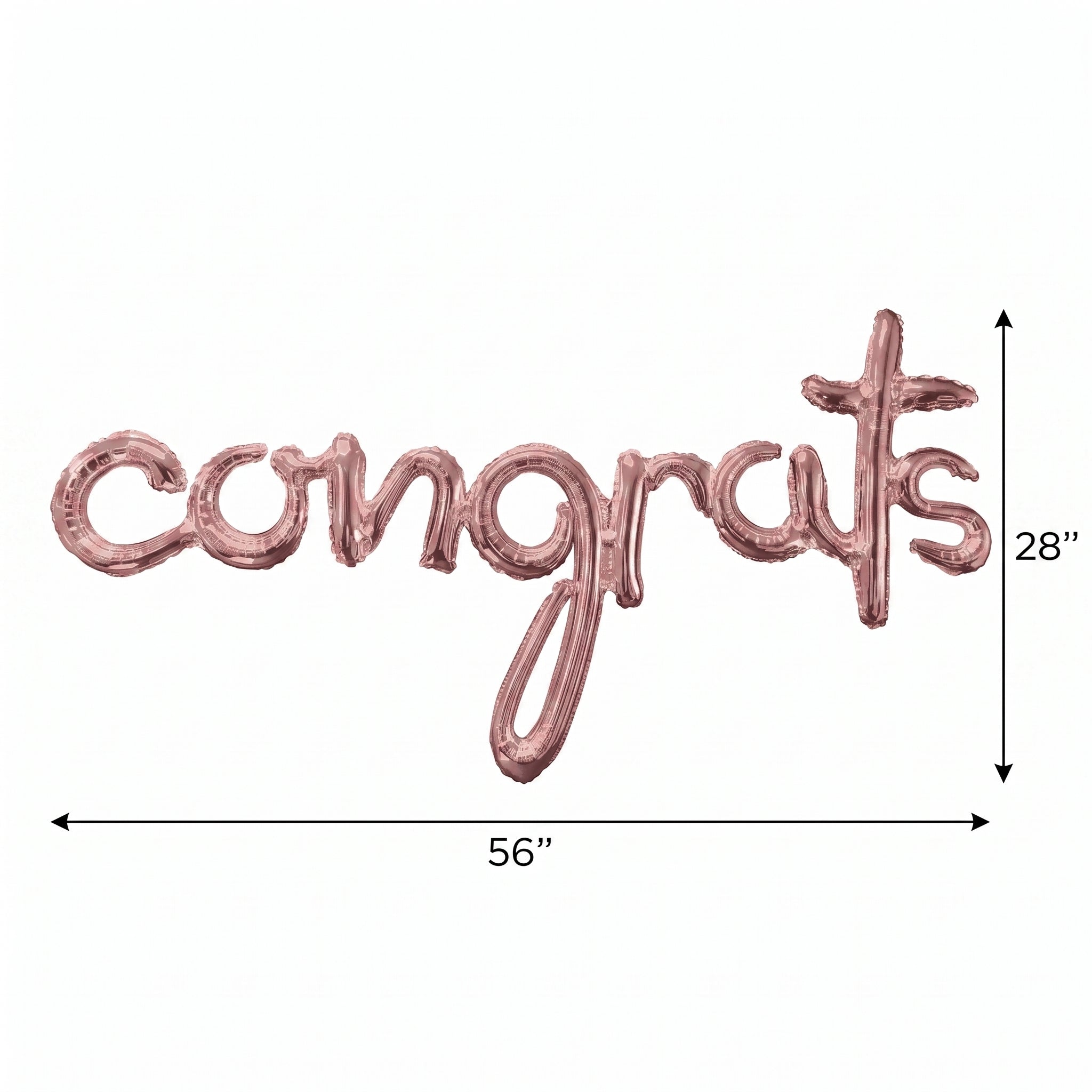 Rose Gold Script "Congrats" Balloon