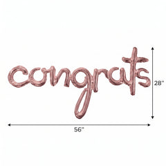 Rose Gold Script "Congrats" Balloon