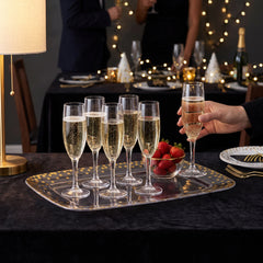 Elegance Gold Dot Plastic Tray - 11" x 18"