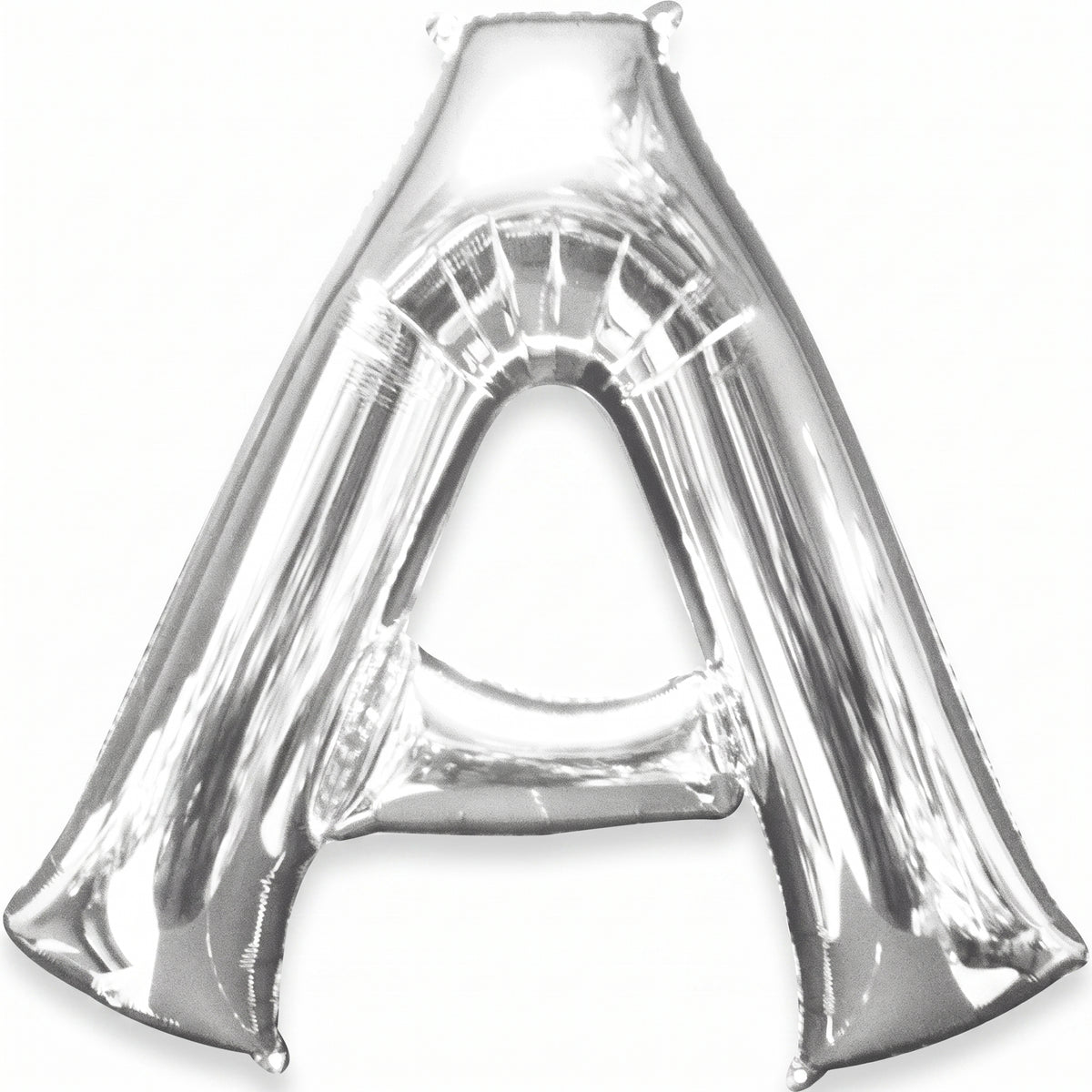 Silver Letter "A" Foil Balloon - Metallic Mylar Decoration