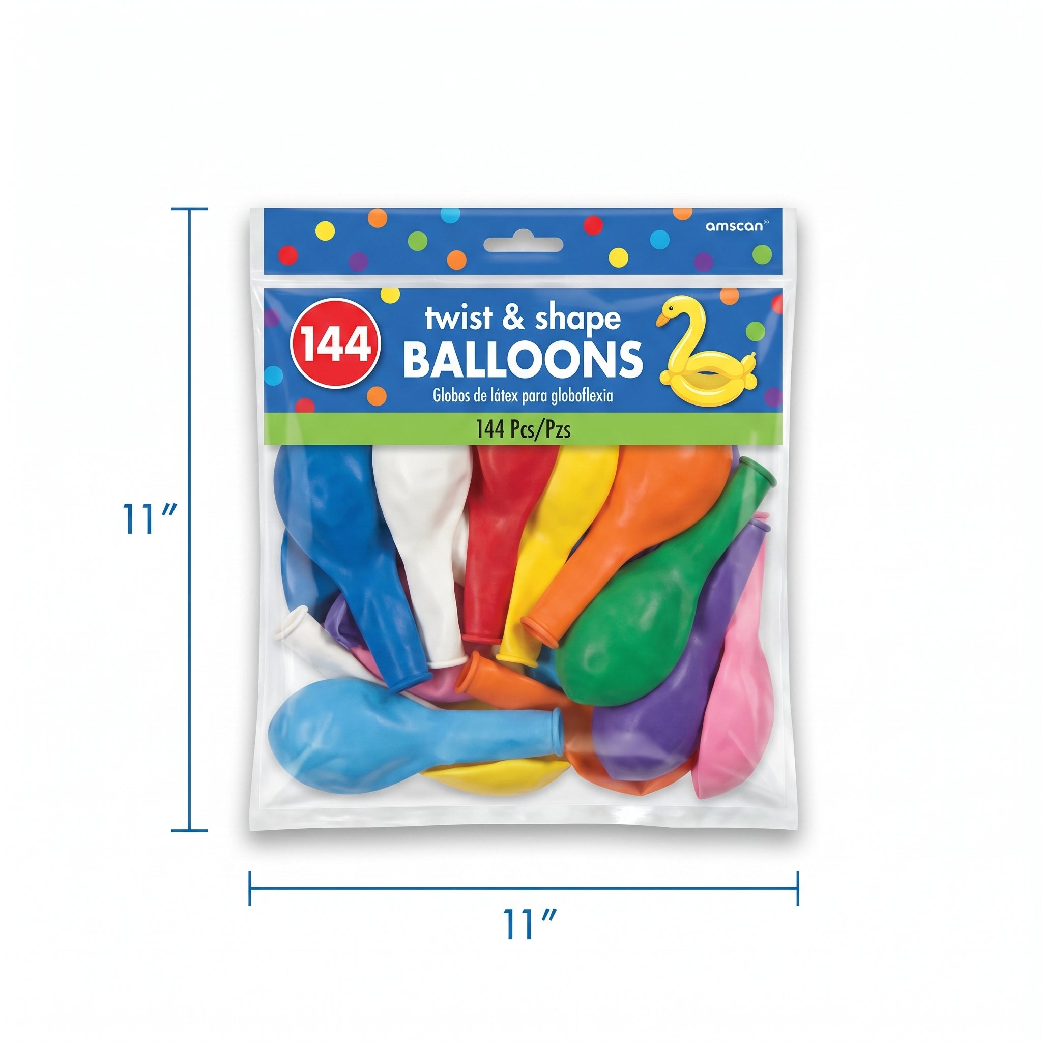 Twist & Shape Latex Balloons - 144 Pack