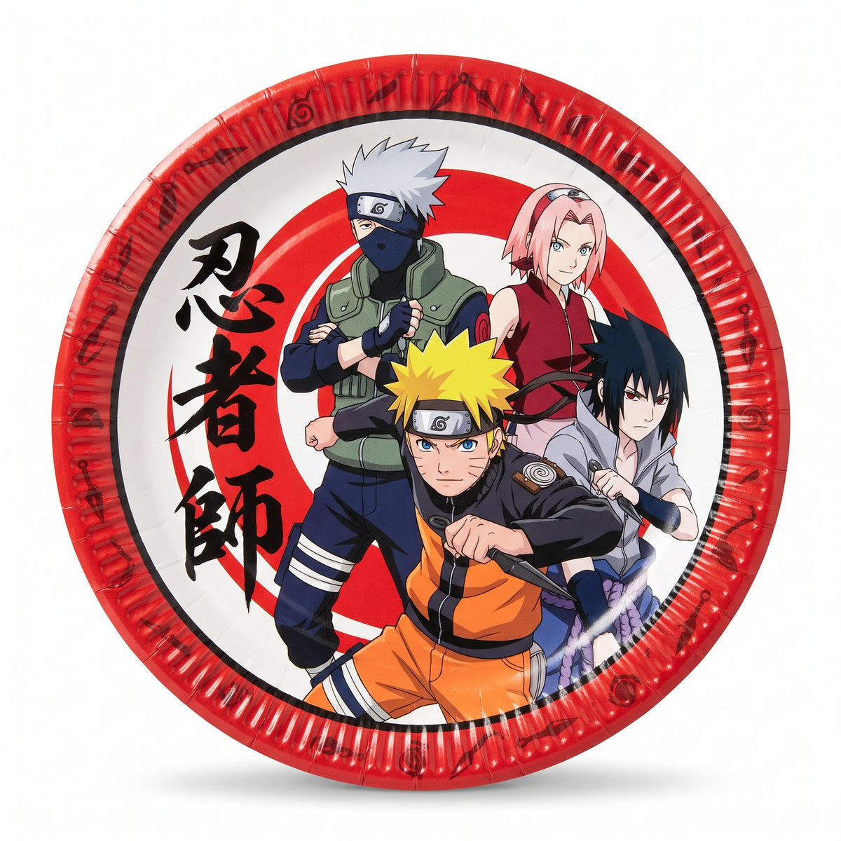 Naruto 9-Inch Round Paper Plates, 8 Pack
