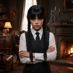 Adult Wednesday Addams Costume Wig - Standard Size