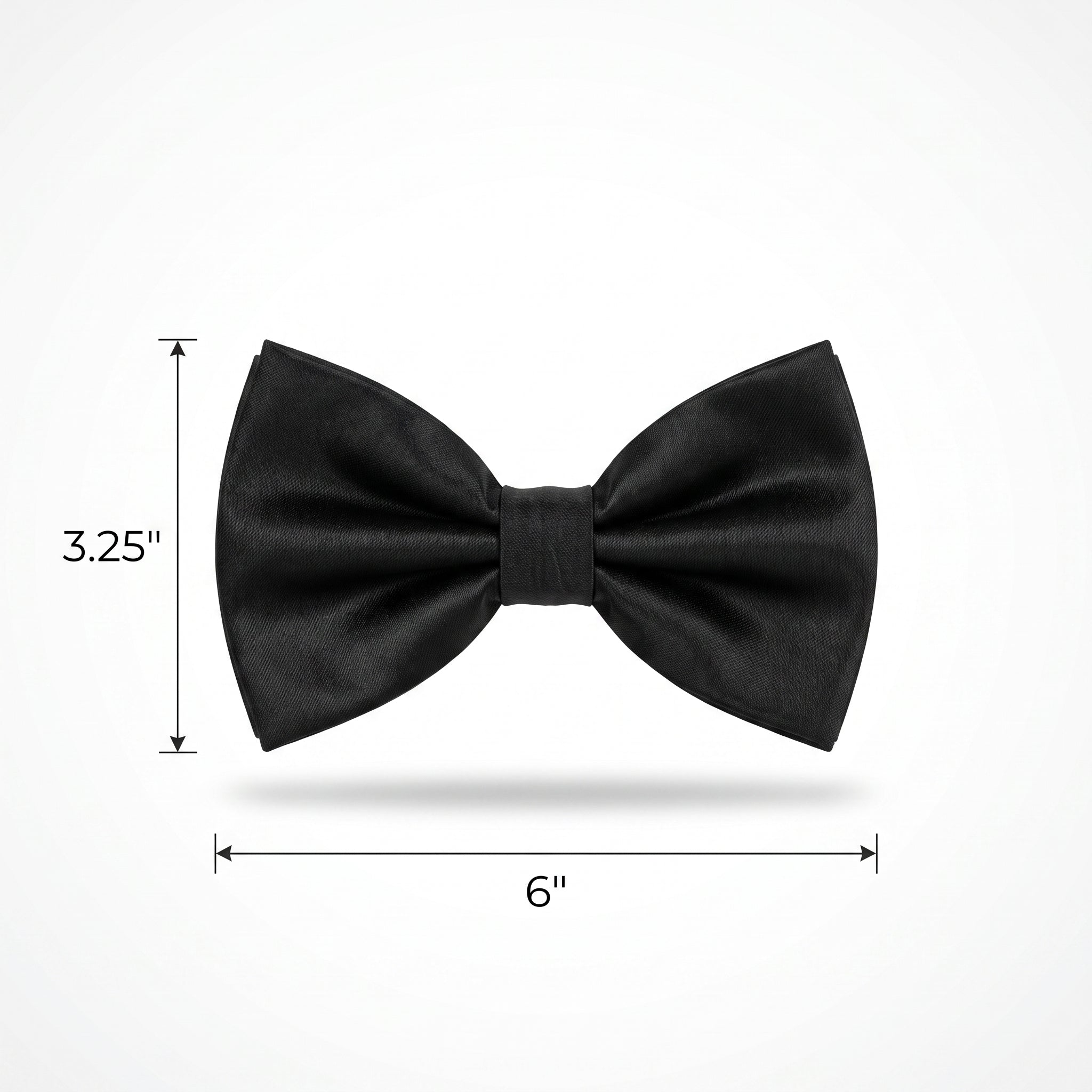Classic Black Bow Tie Costume Accessory