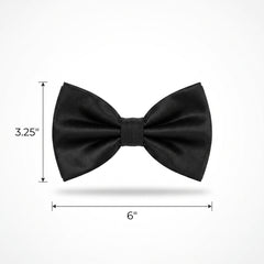 Classic Black Bow Tie Costume Accessory