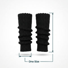 Black 1980s Leg Warmers - Adult Costume Accessory
