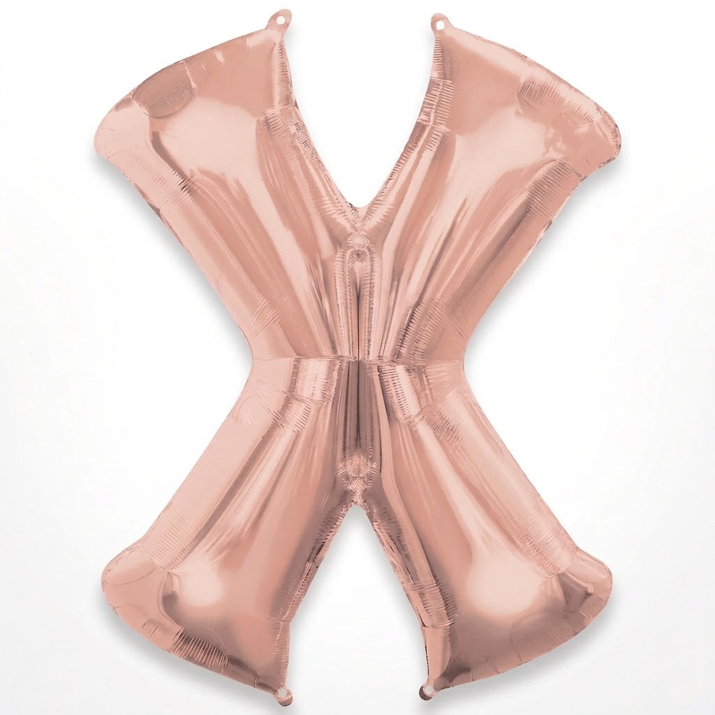 Rose Gold Letter "X" Foil Balloon | 34"