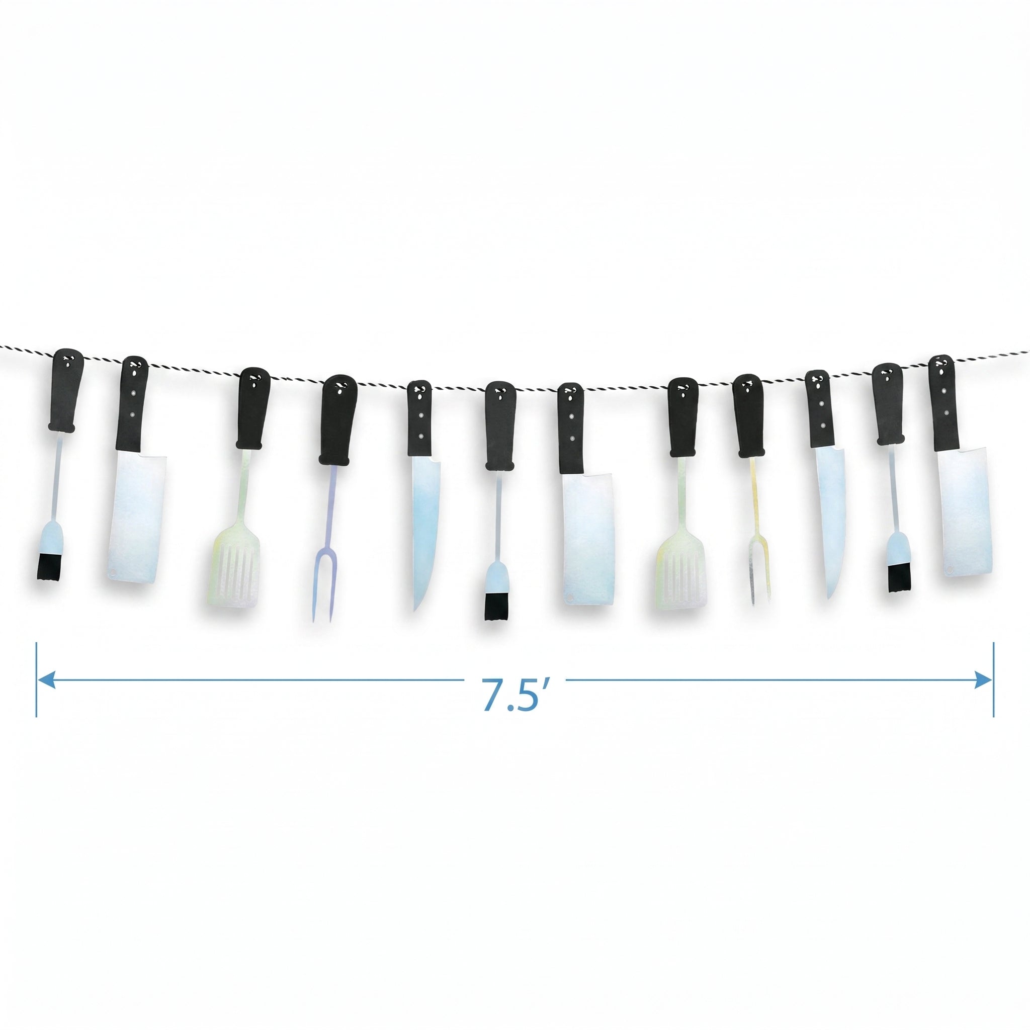 Summer BBQ Utensil Hanging Banner, 7.5 ft