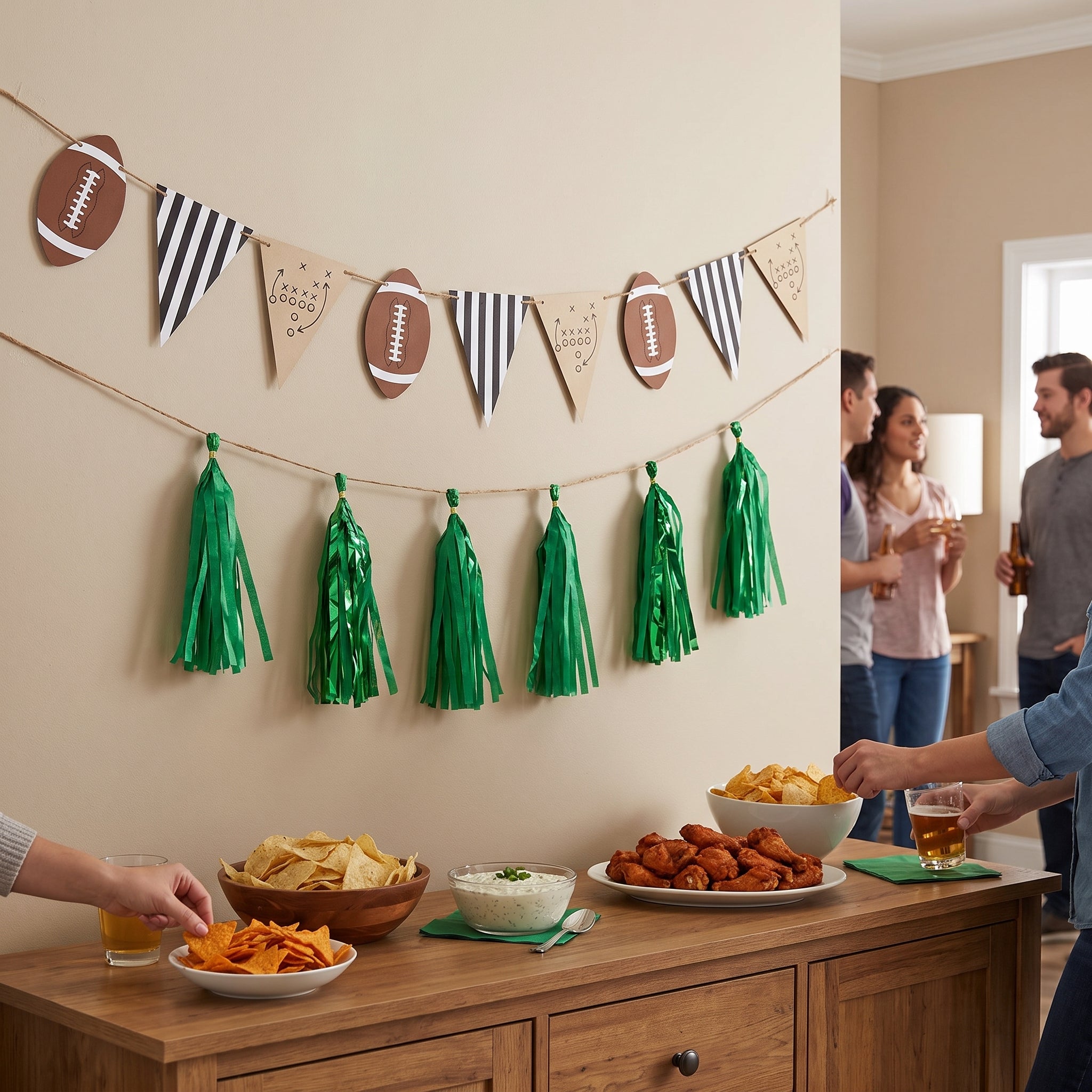 Football Pennant & Tassel Banner Set for Sports Parties