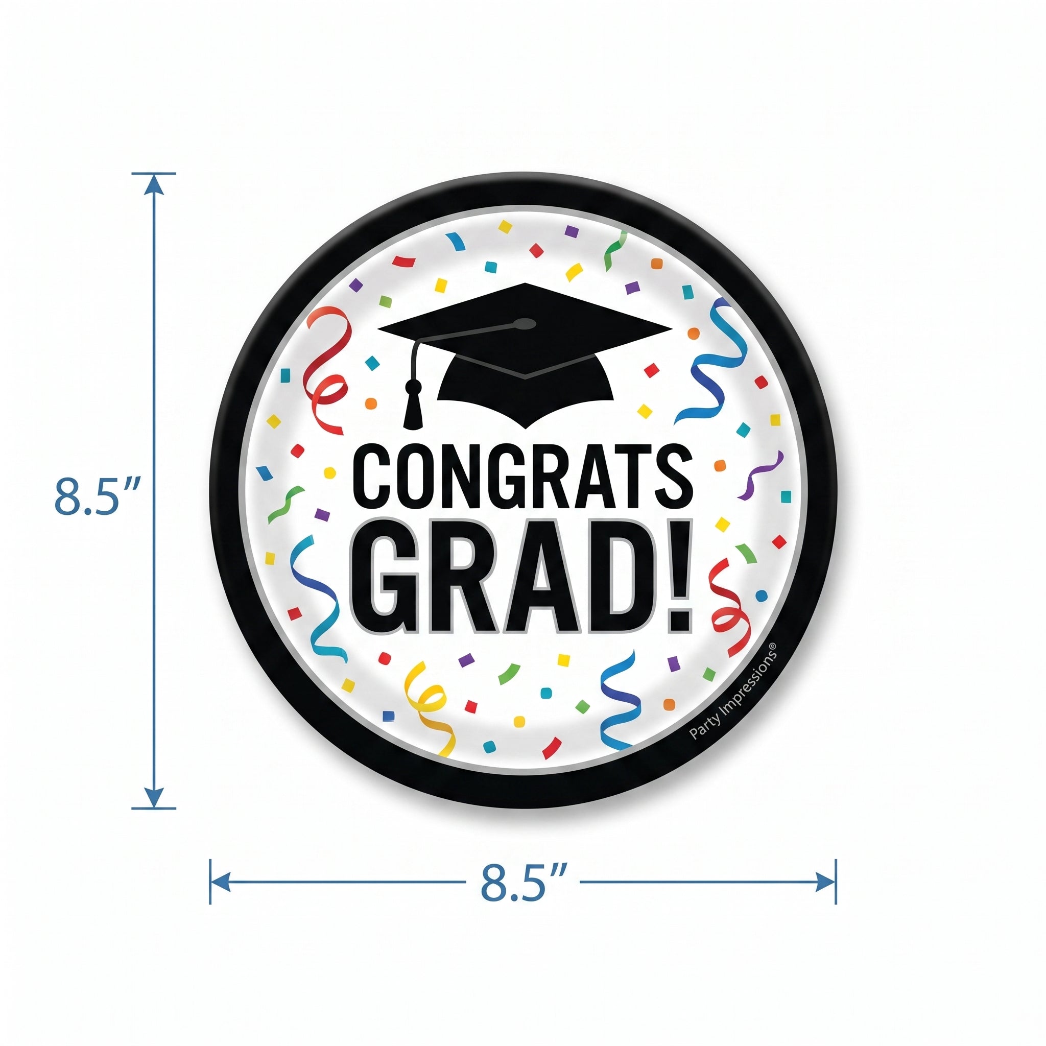 Congrats Grad 8.5" Paper Plates