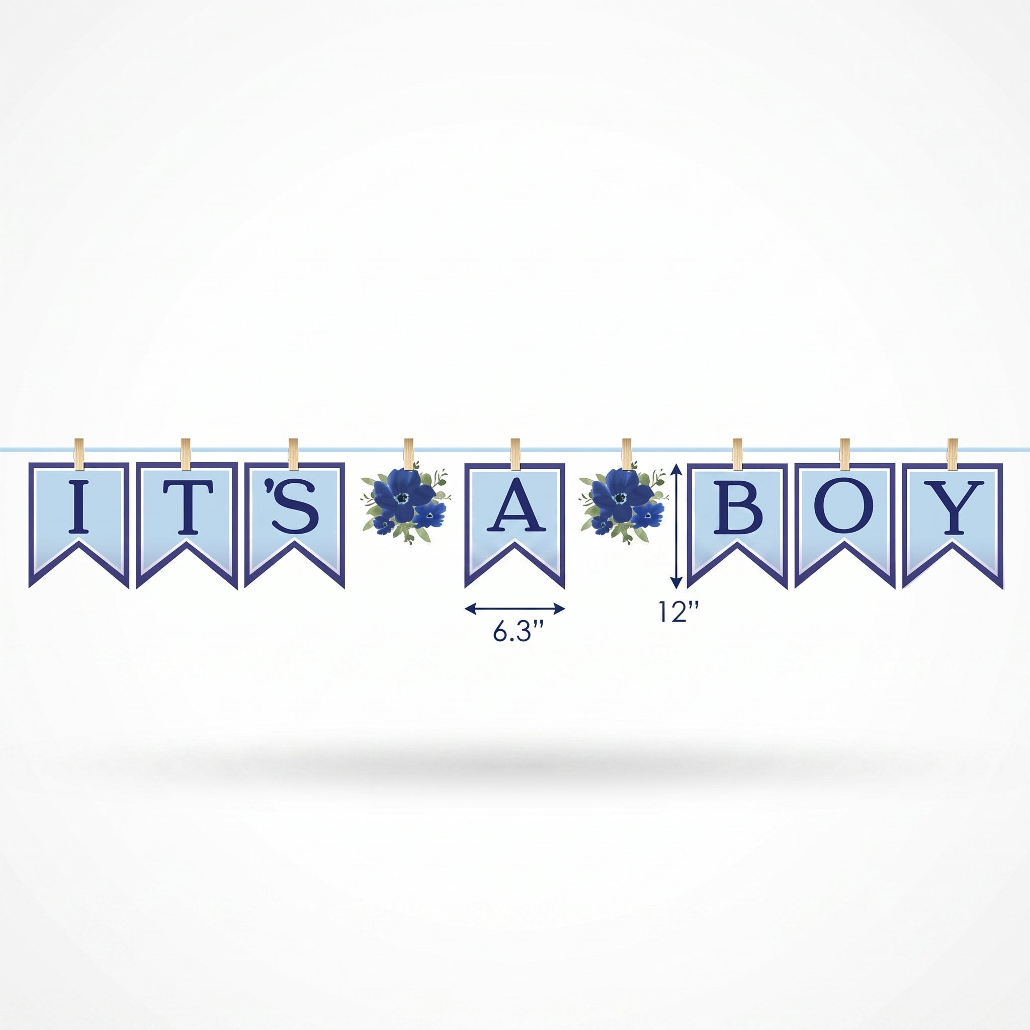 "It's a Boy" Baby Shower Pennant Banner