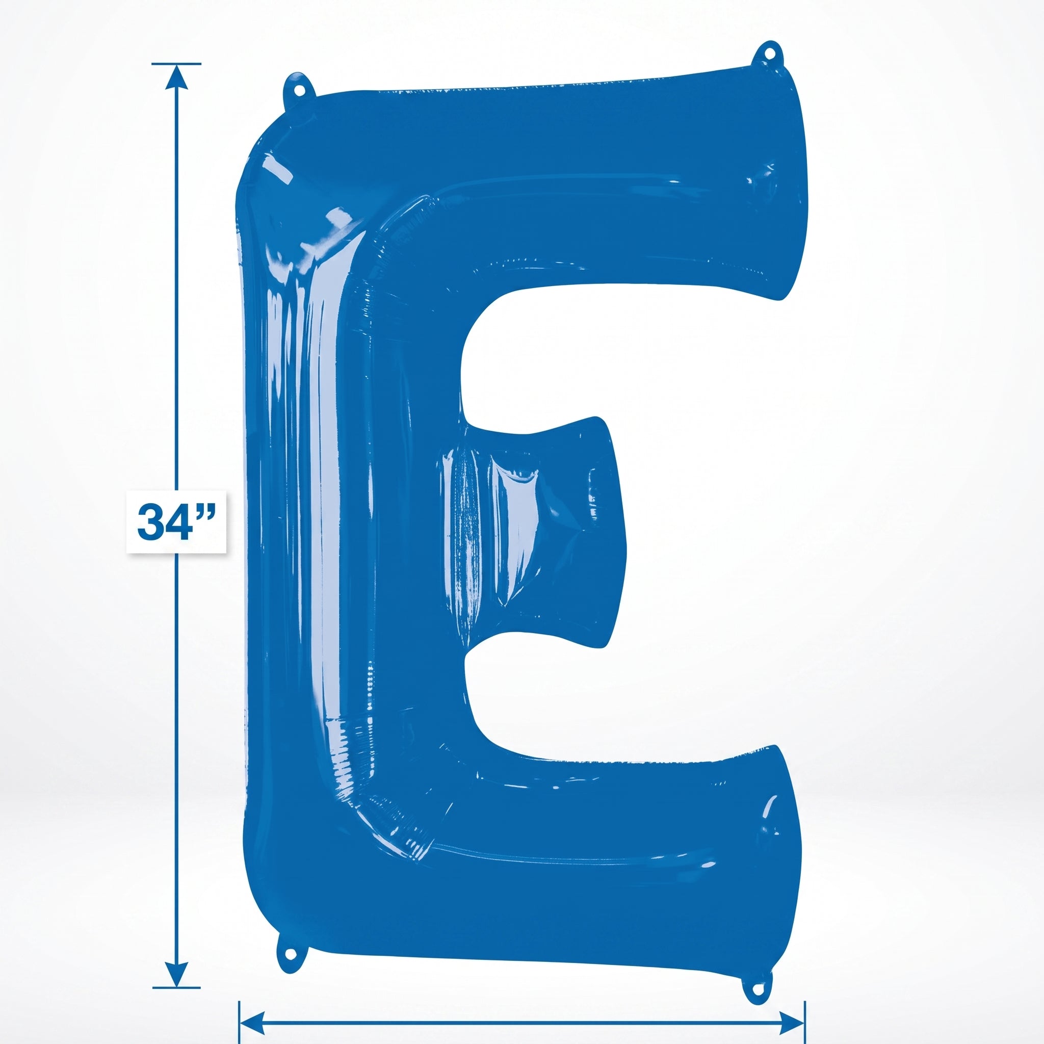 Royal Blue Foil Letter E Balloon