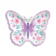 Butterfly Flutter Shaped Dessert Plates - 7-Inch, 8 Pack