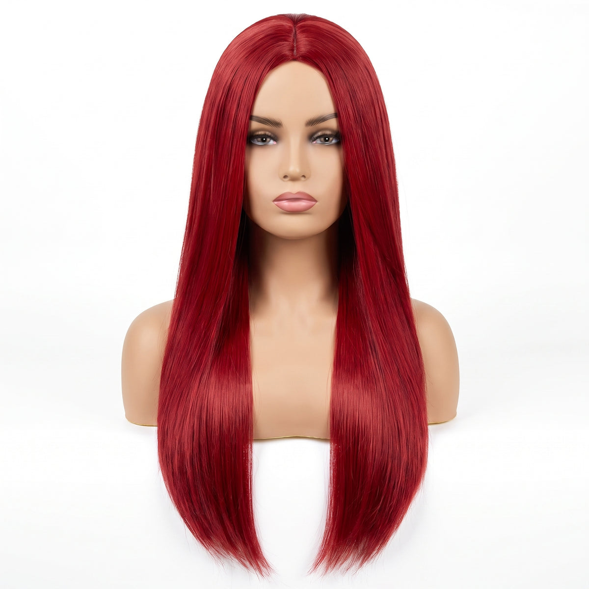 Blood Red Halloween Wig - Long and Straight Costume Accessory
