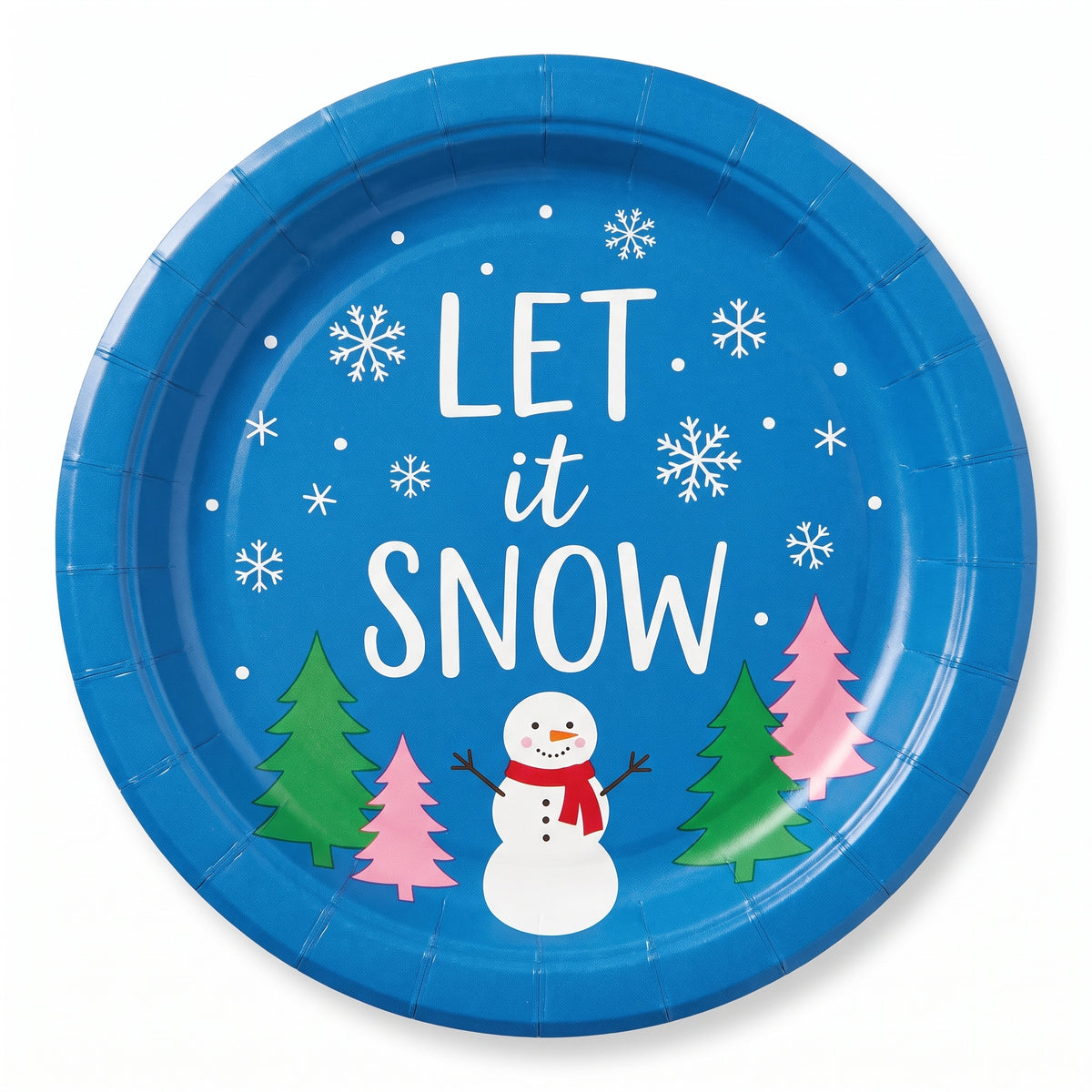 Festive "Let It Snow" 6.75" Paper Plates