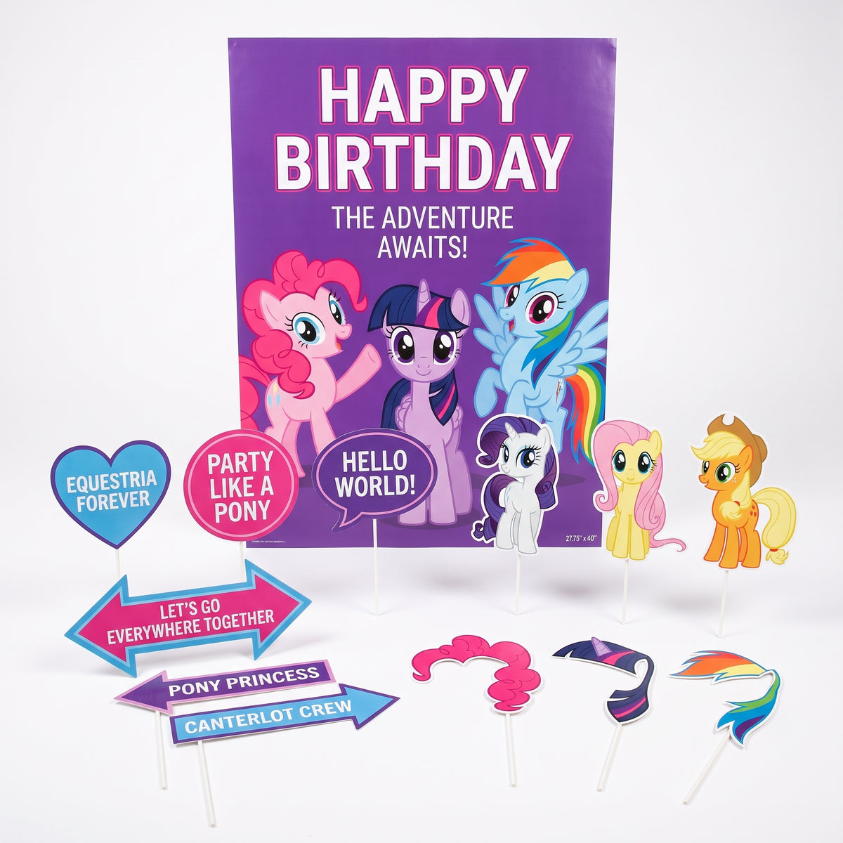My Little Pony Birthday Scene Setter Kit with Photo Props