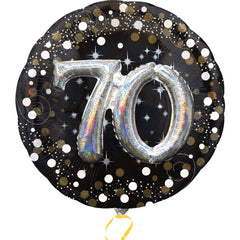 Sparkling 70th Birthday Foil Balloon