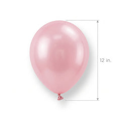Elegant Pearl Pink Latex Balloons - 12" (15-Pack)
