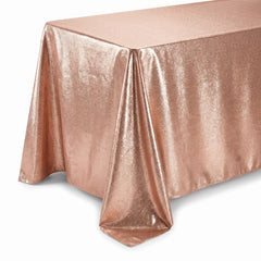 Elegant Rose Gold Fabric Table Cover - 60" x 104"