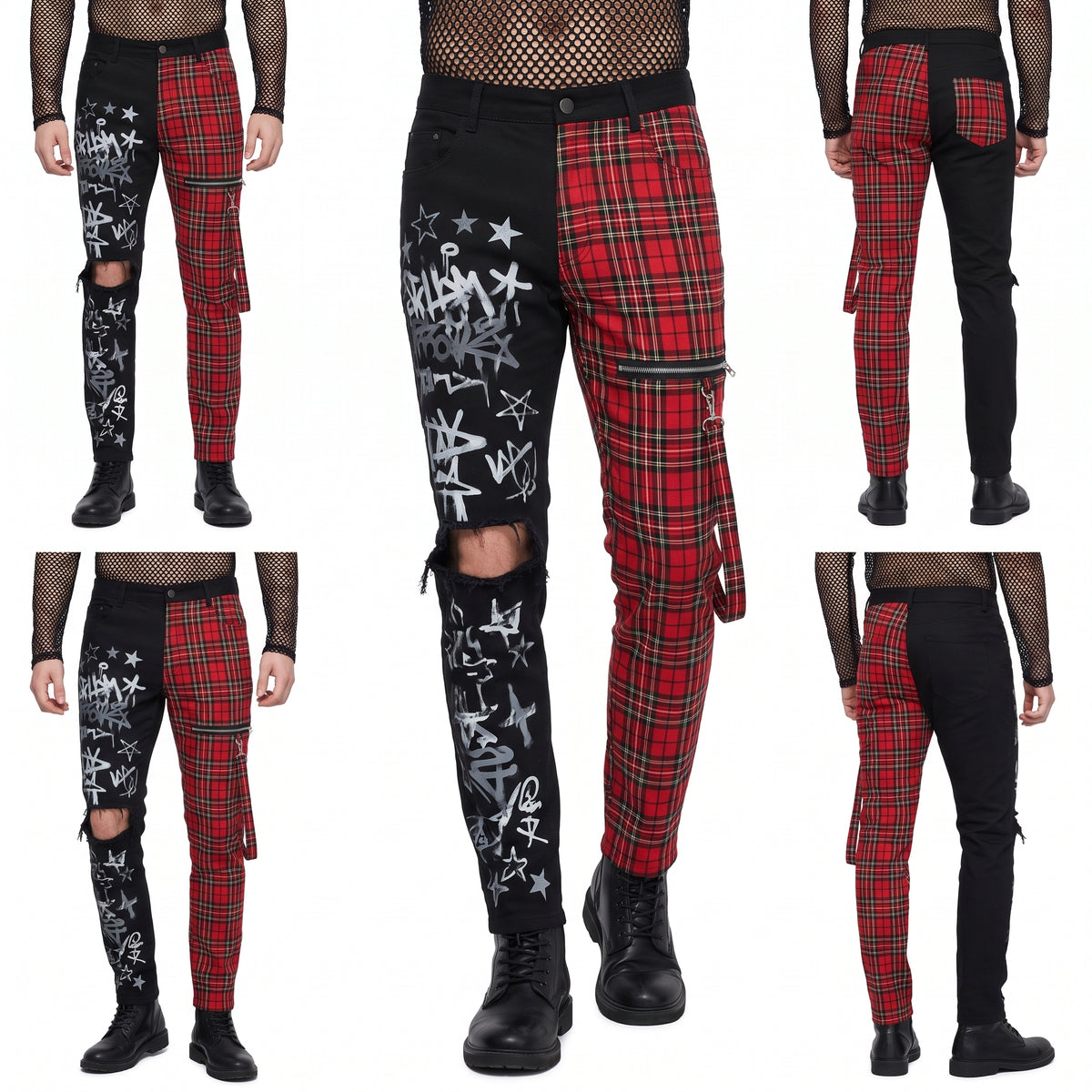 Men's Punk Pants Costume Accessory - Size S/M