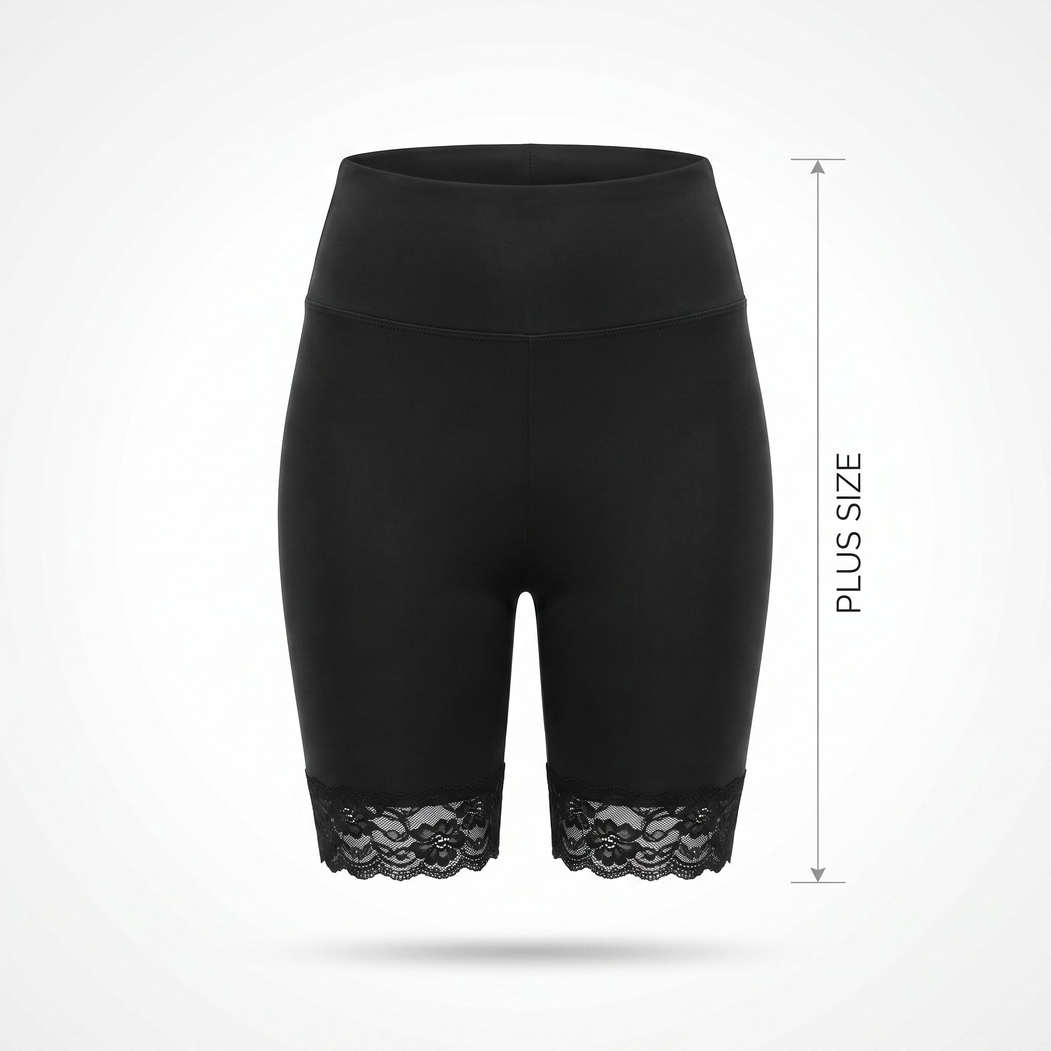 Plus Size Lace Trim Halloween Bike Shorts
