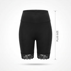 Plus Size Lace Trim Halloween Bike Shorts