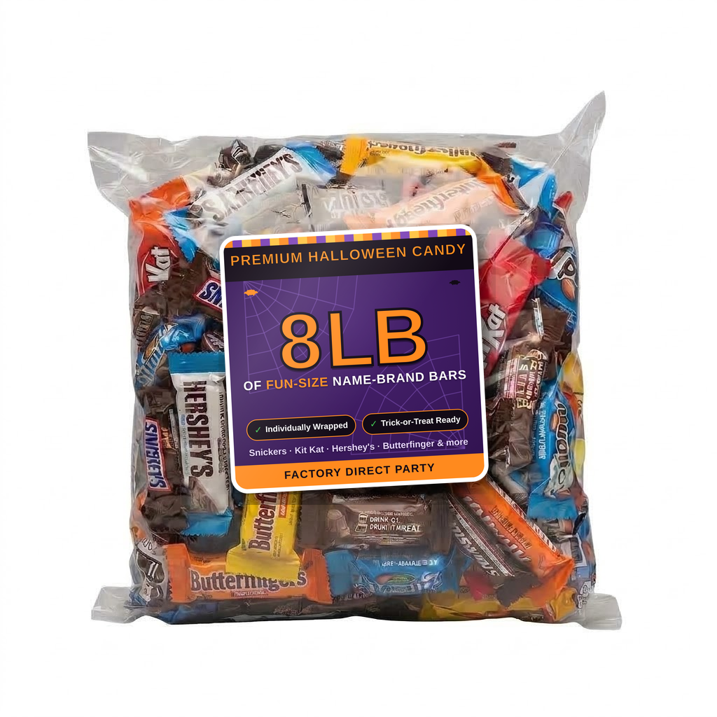 264 PCS Halloween Chocolate Candy Variety Pack | 8 lb Bulk Bag of Fun Size Candy Bars