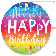 Hip Hooray Holographic Birthday Balloon