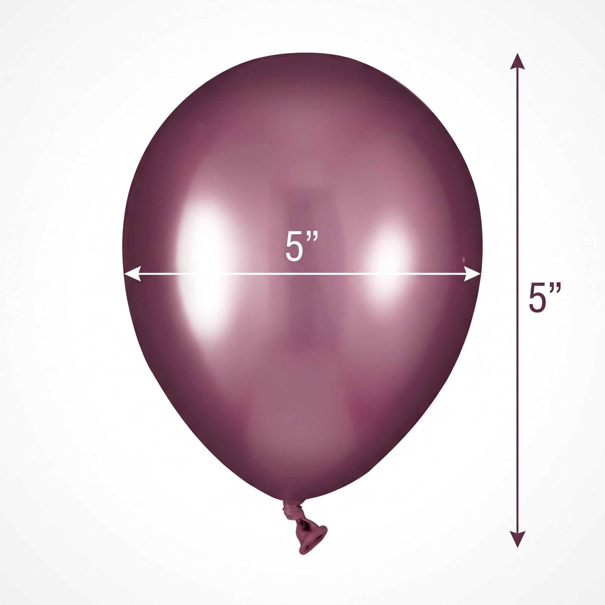 Luxurious Berry Metallic Latex Balloons - 50 Pack