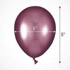 Luxurious Berry Metallic Latex Balloons - 50 Pack