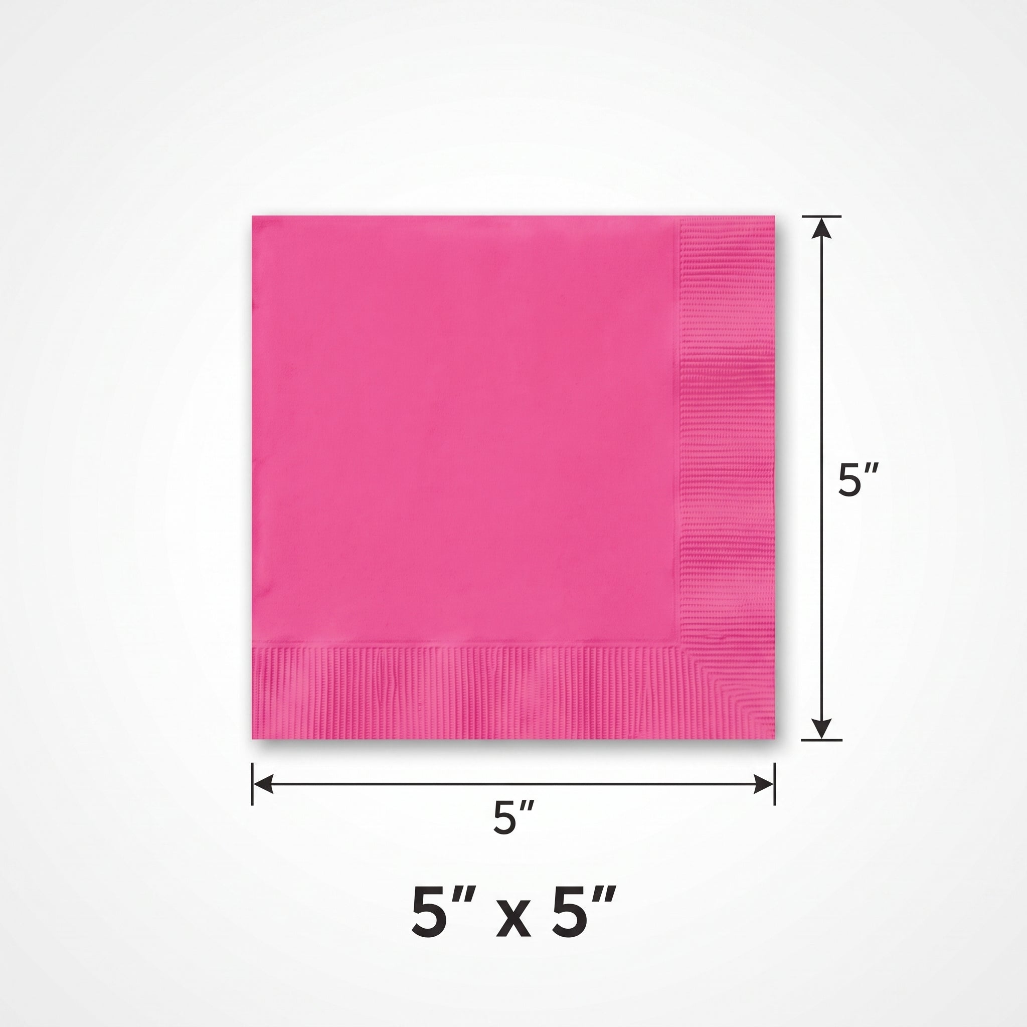 Go Brightly Pink Luncheon Napkins - 5 in. x 5 in. - 32 Count